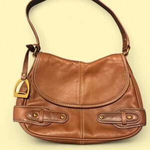 Chaps Elegant Brown Shoulder Bag